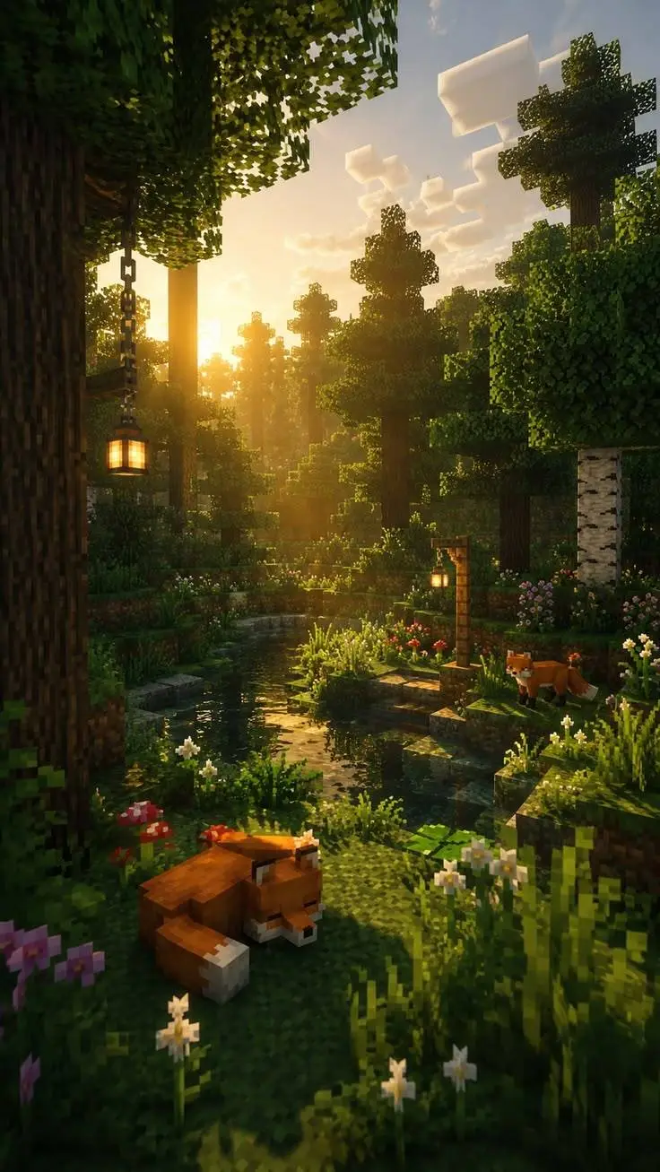 ai character: Mha🦸X Minecraft 🐝 background