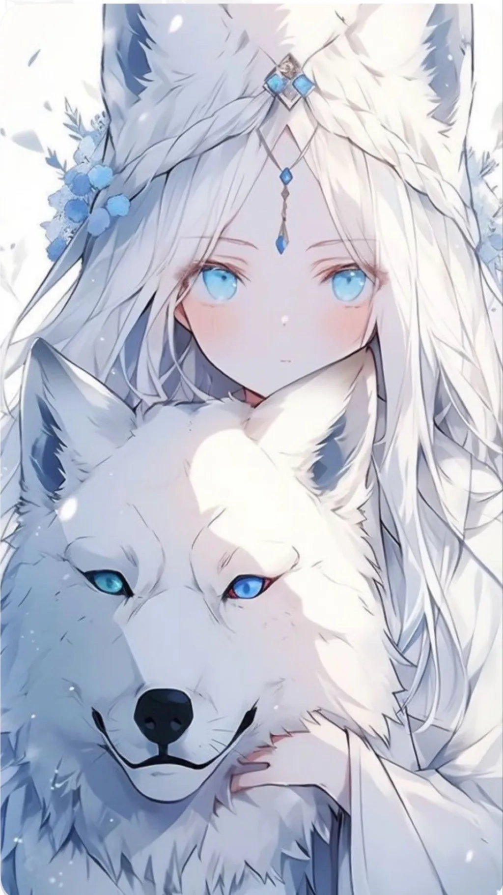 ai character: Snow background