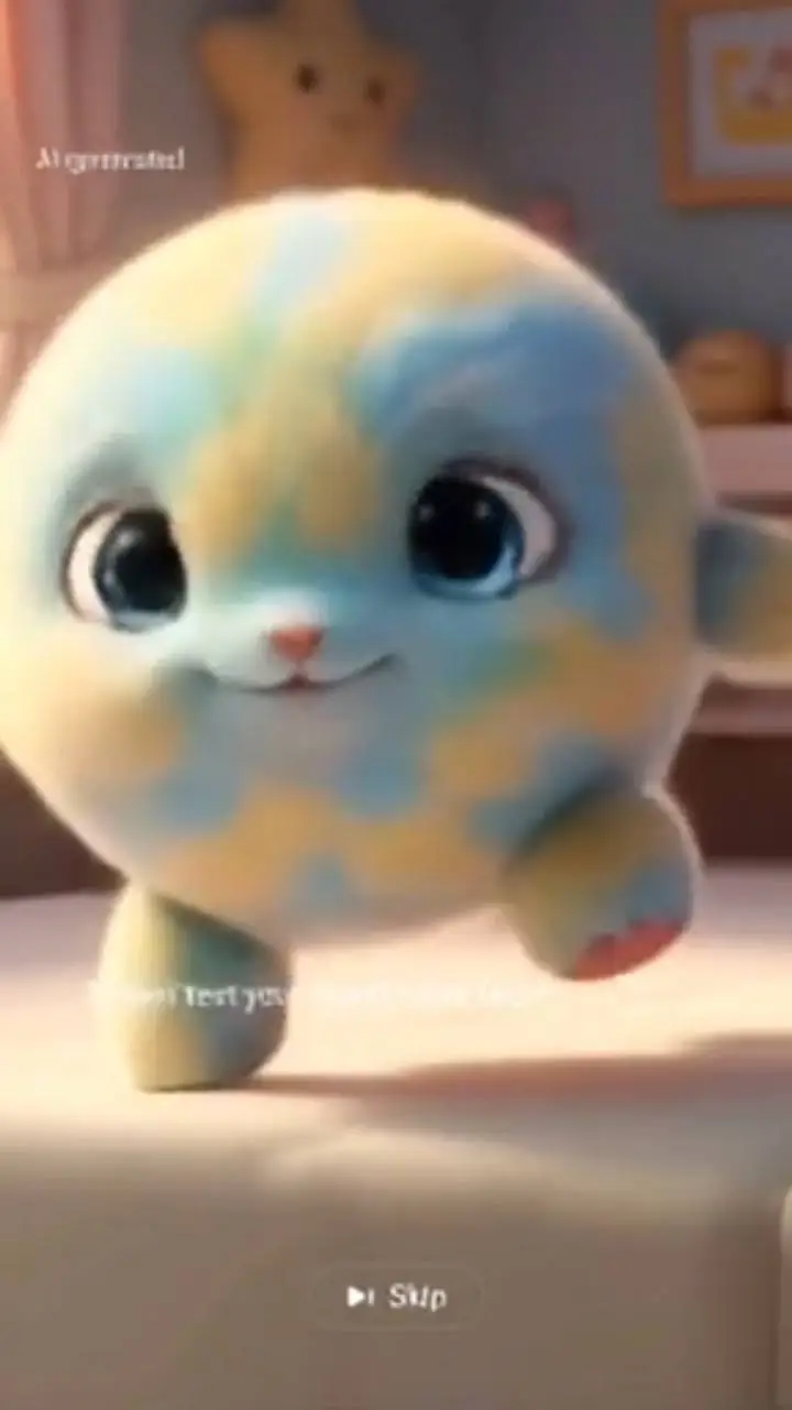 ai character: cute ball background
