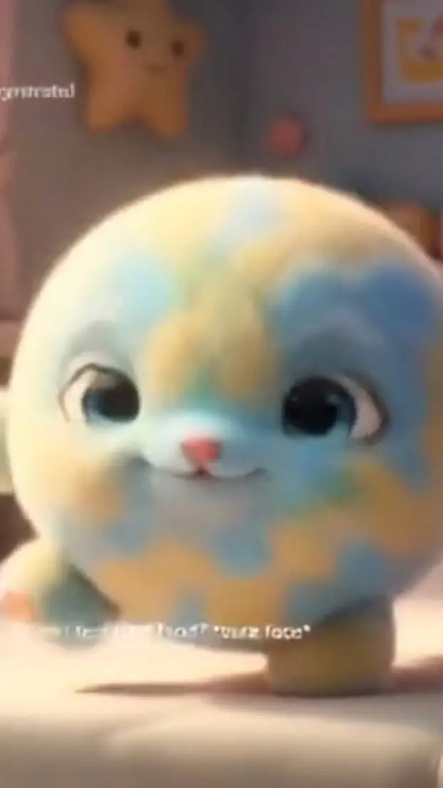 ai character: cute ball 3 background