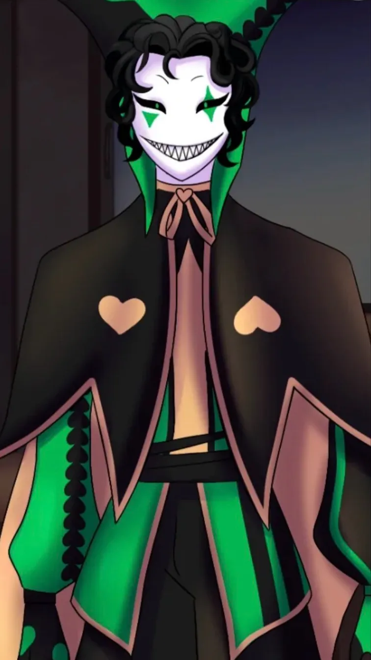 ai character: Harlequin  background