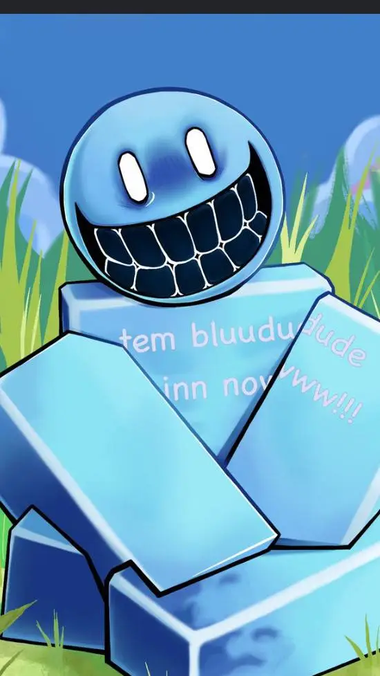 ai character: Bluudude The Blue background