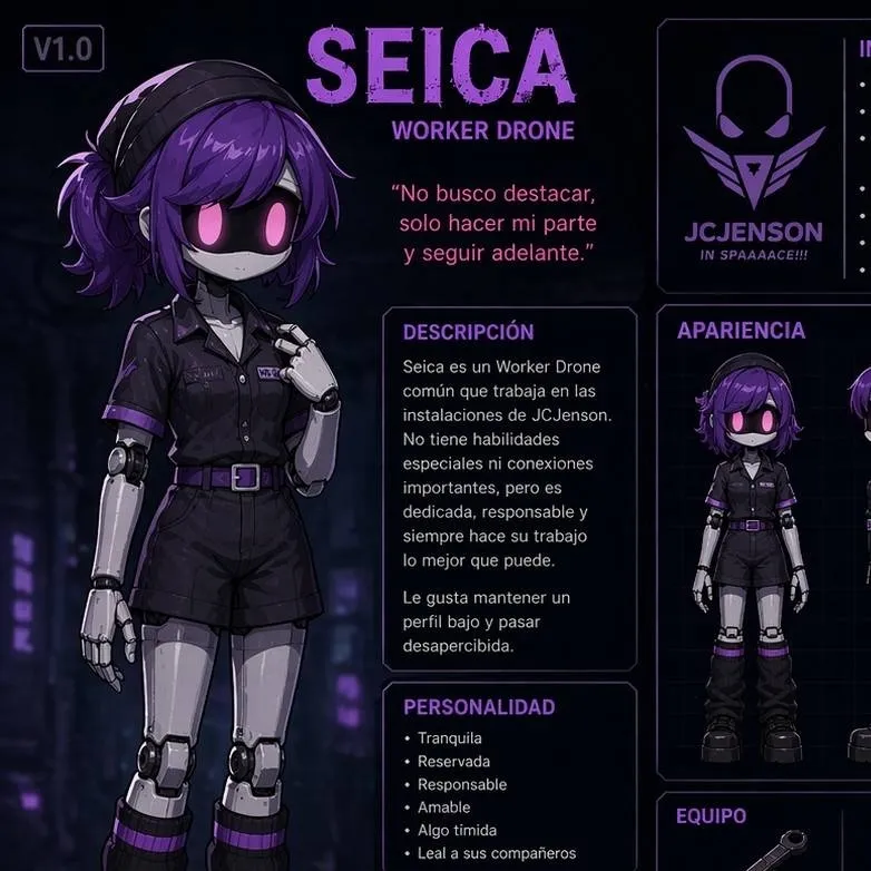 chat with ai character: Seica murder drone