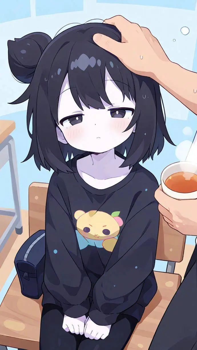 ai character: Dulce 💙🩶 background