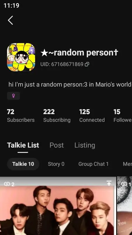 ai character: ★~random person† background