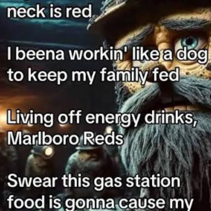 chat with ai character: red neck sponge