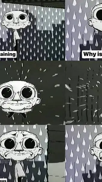 ai character: raining background