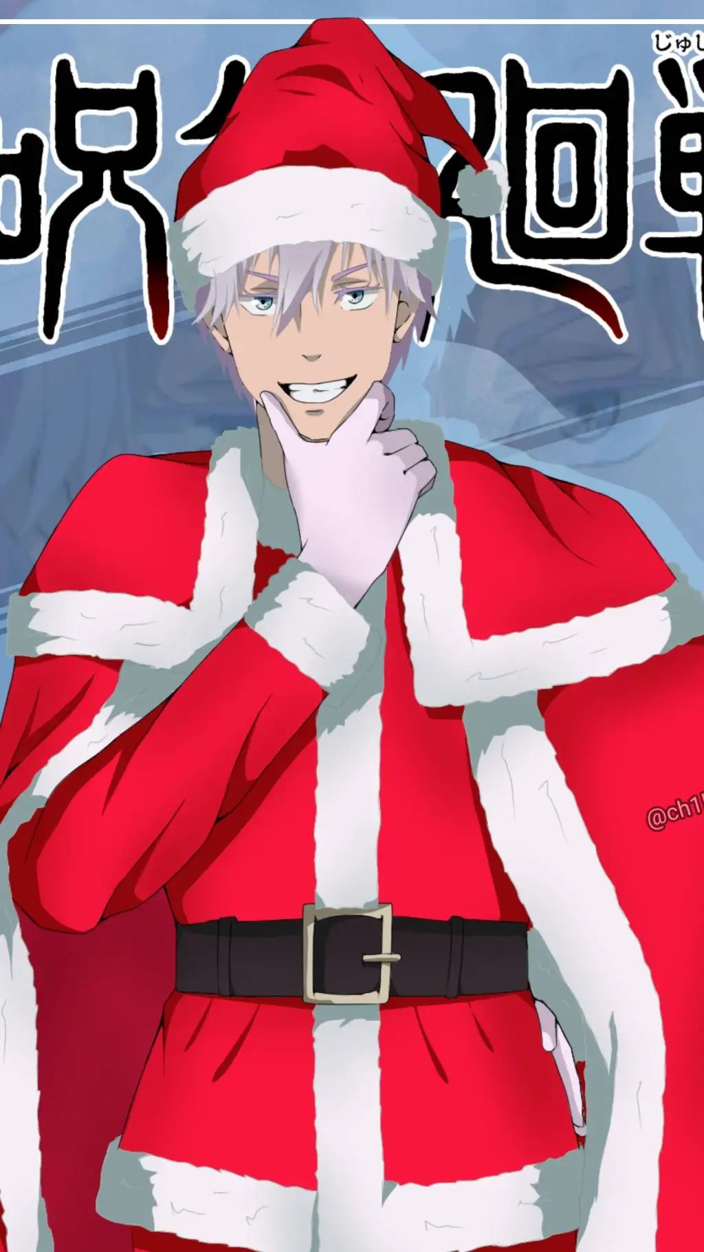 ai character: JJK Christmas background