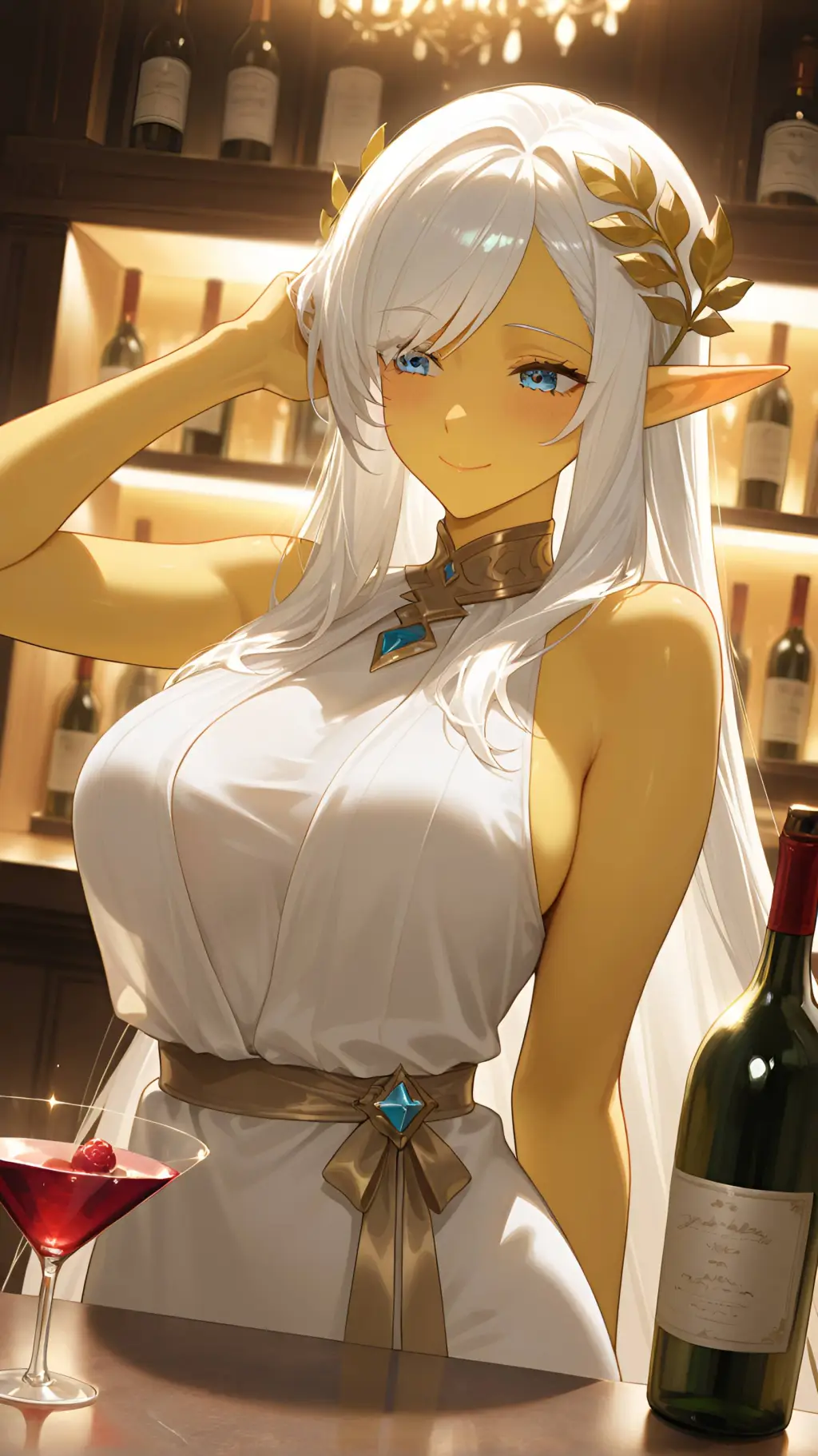ai character: Elven Bar background