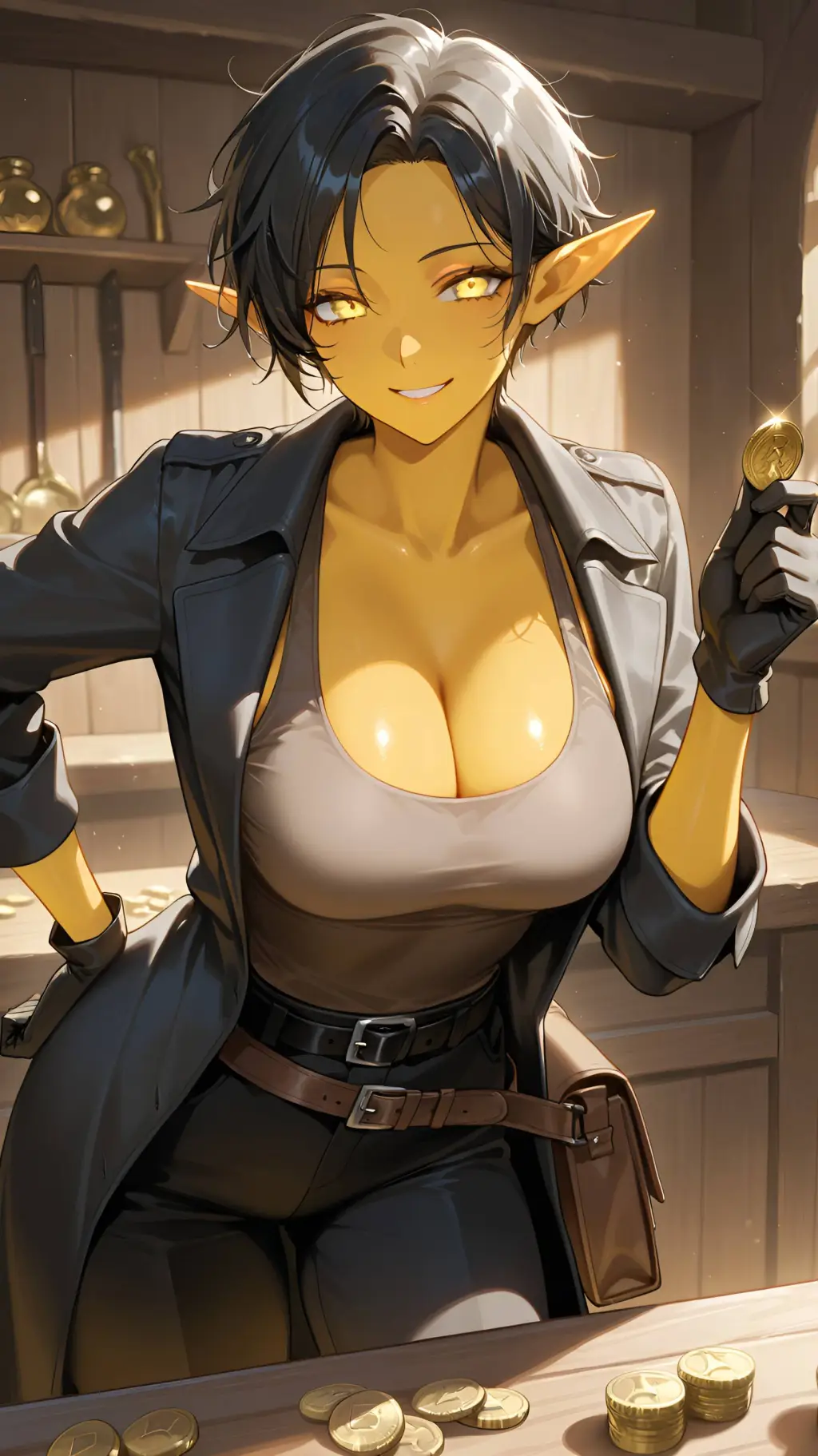 ai character: Fantasy Shop background