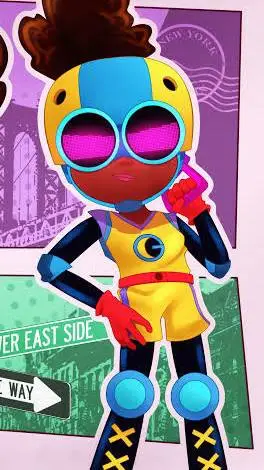 ai character: Moon Girl background