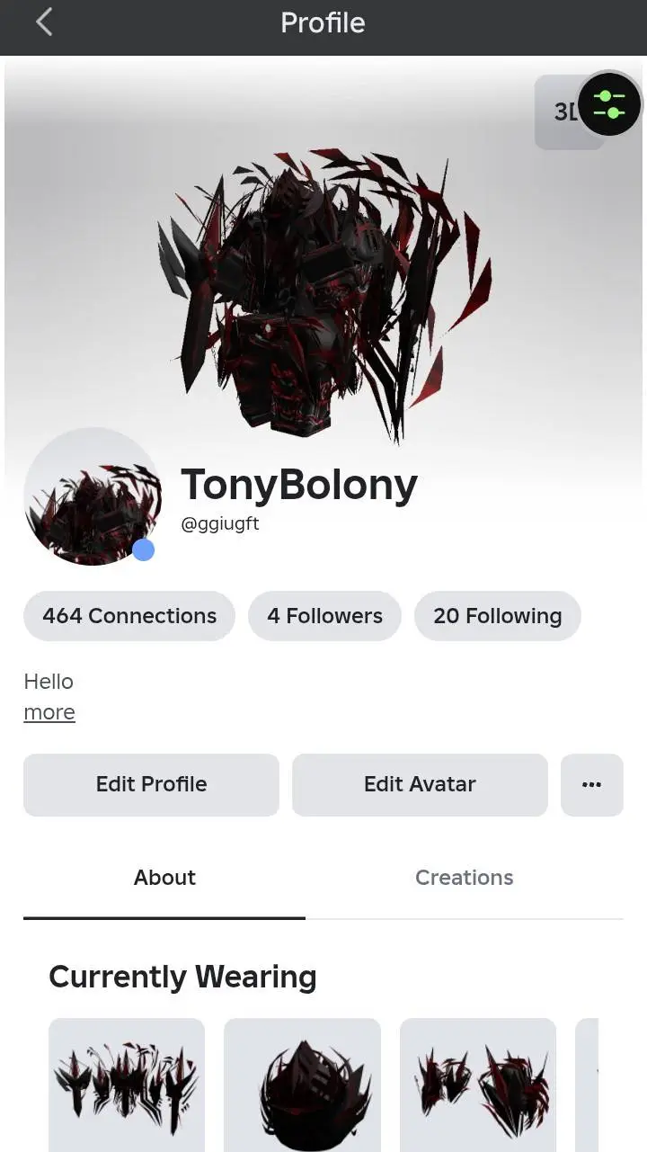 ai character: Roblox account background