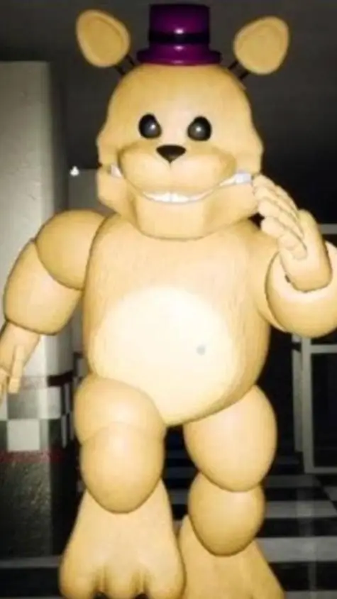 ai character: fast fredbear  background