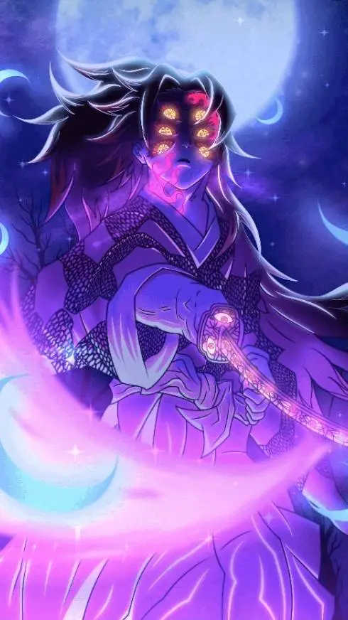 ai character: 🌙💜 Kokushibo 💜🌙 background
