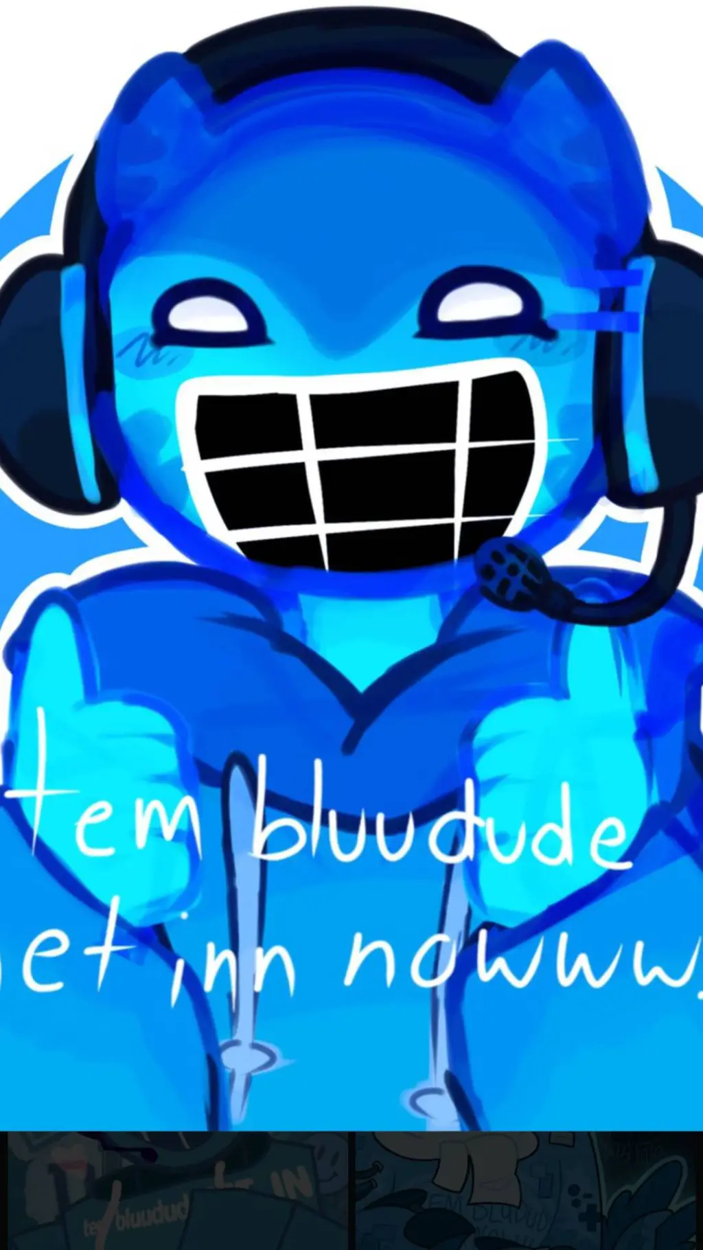 ai character: bluudud background