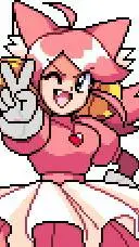 ai character: pink background