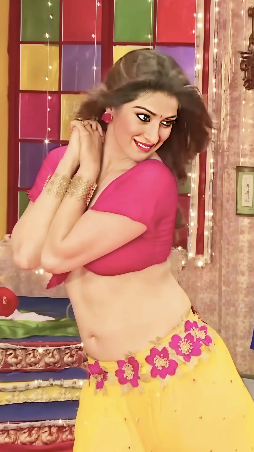 ai character: Lakshmi rai  background