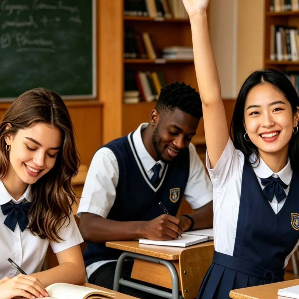 chat with ai character: Foreigners school 
