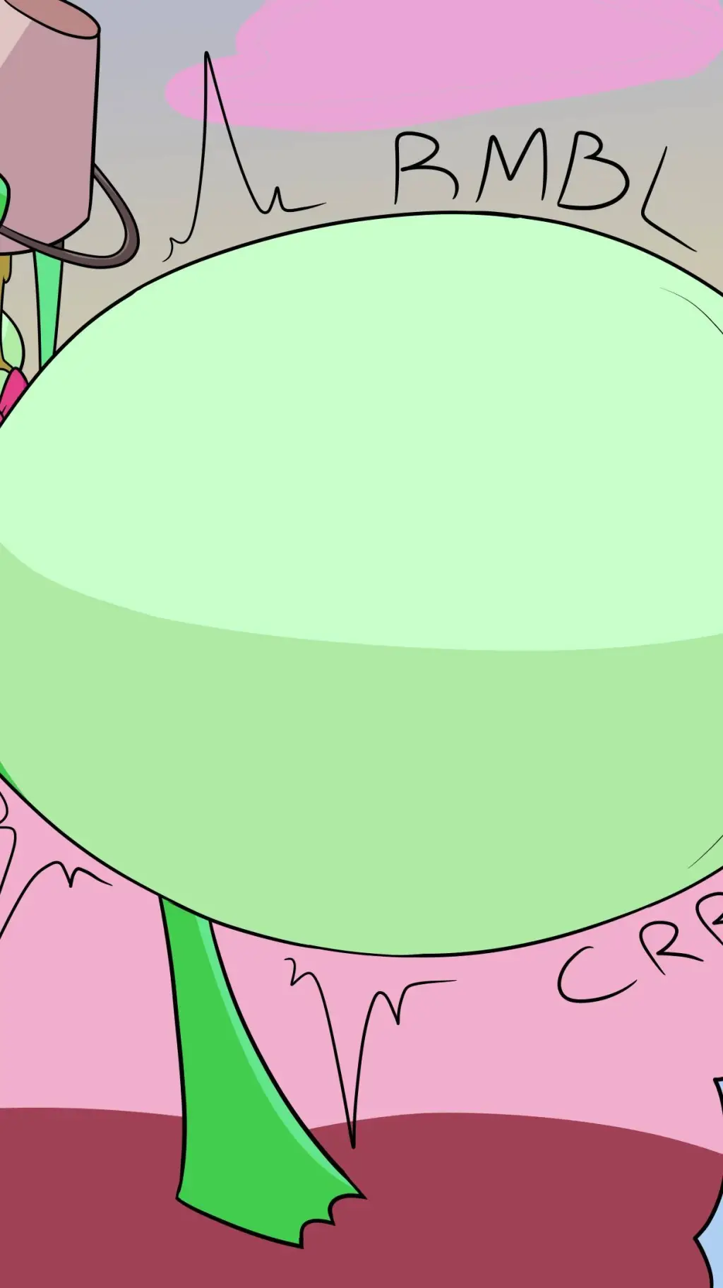 ai character: TADC Ribbit Bloat background
