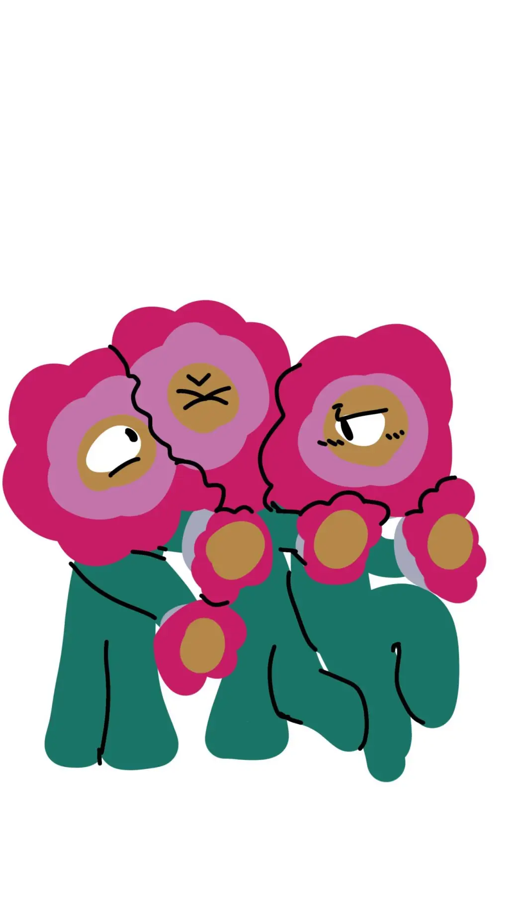 ai character: Flowerheads background