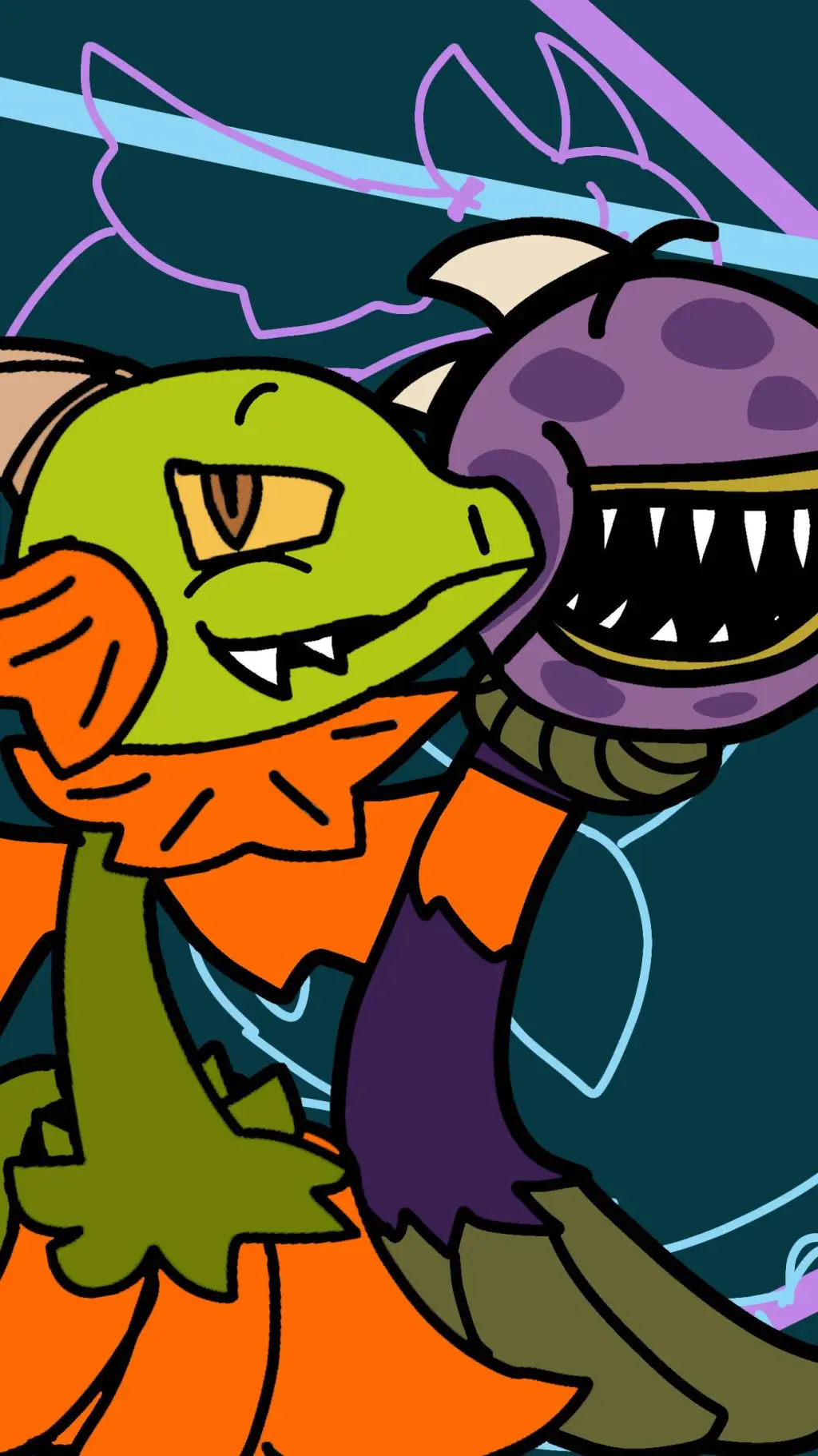 ai character: Snapdragon&Chomper background