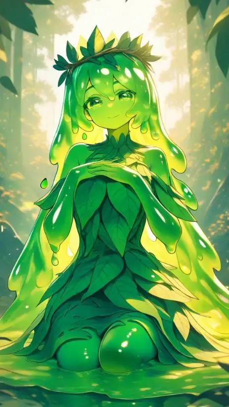 ai character: Slime Girl background