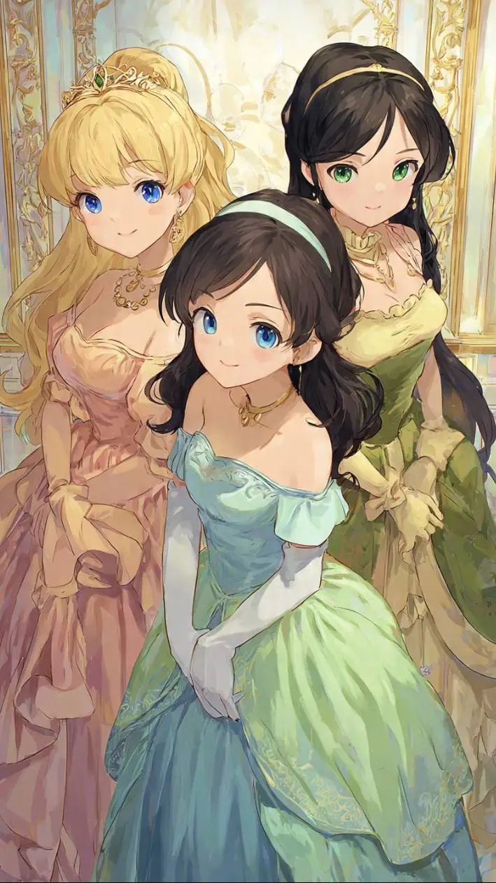 ai character: escolha a princesa background