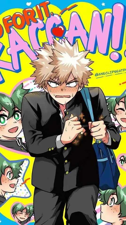 ai character: Bakudeku🧡💚  background