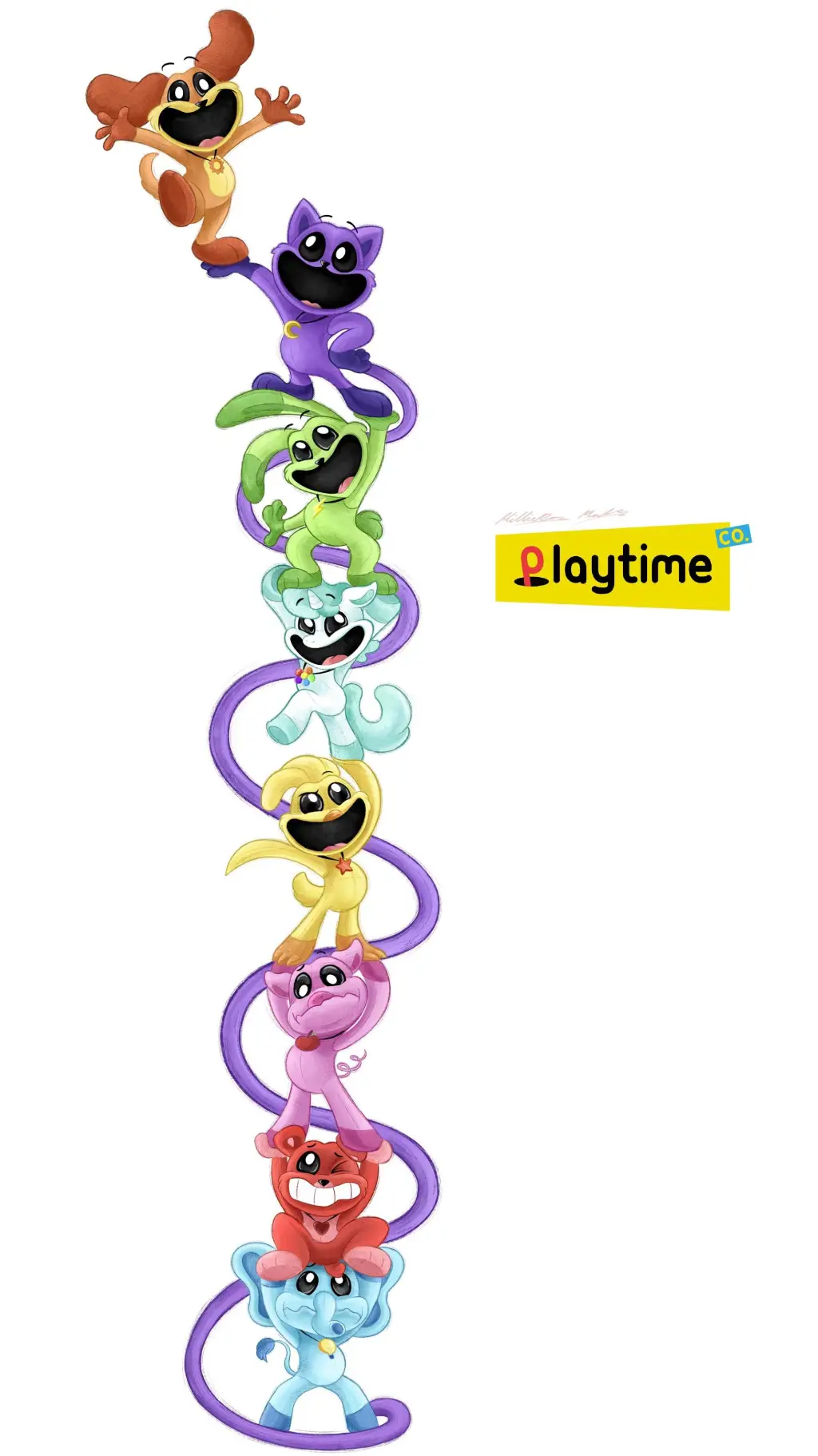 ai character: Smiling Critters background