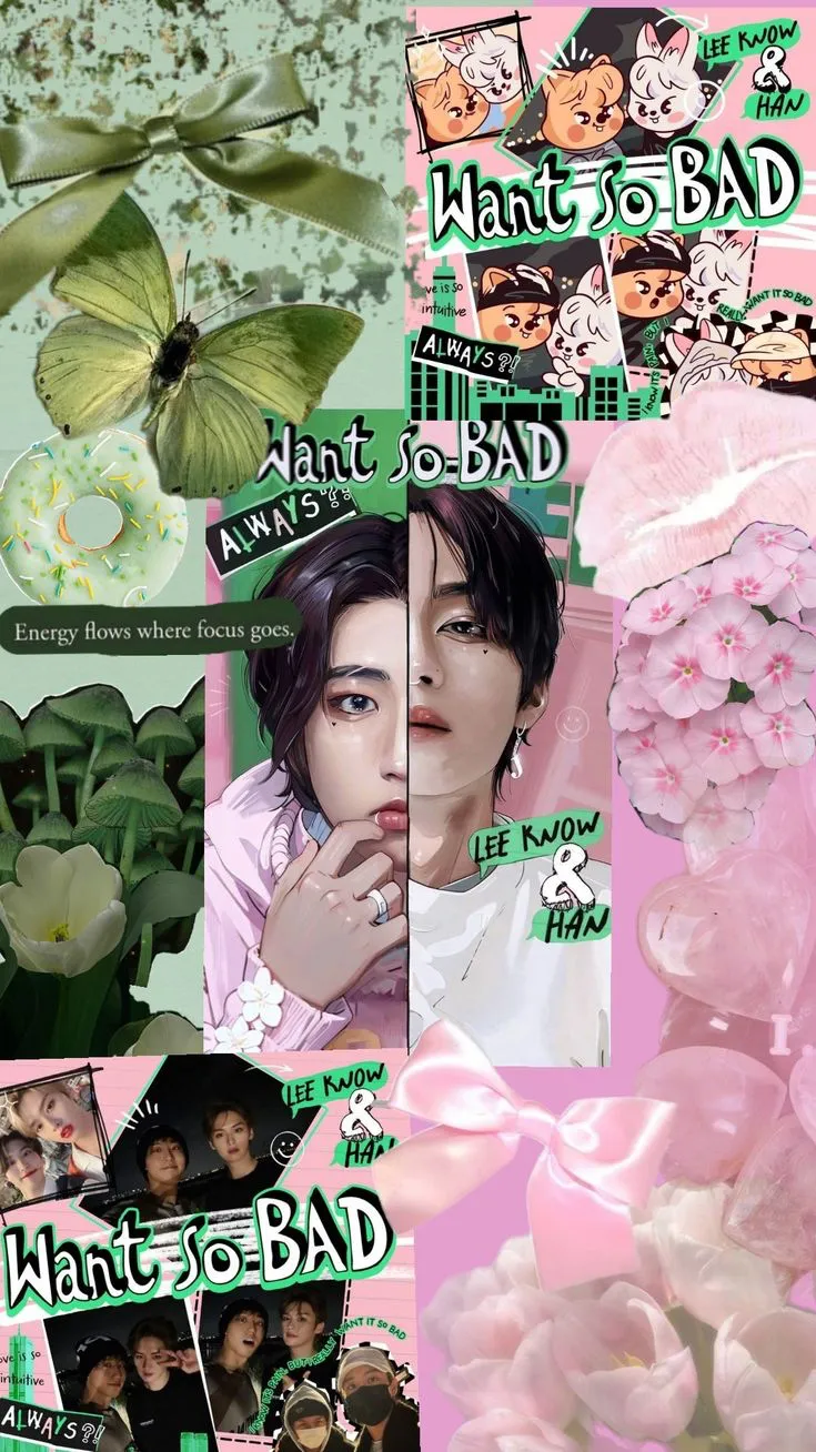 ai character: 💚~Minsung~🩷 background