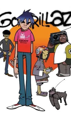 ai character: GoRiLLaZ background
