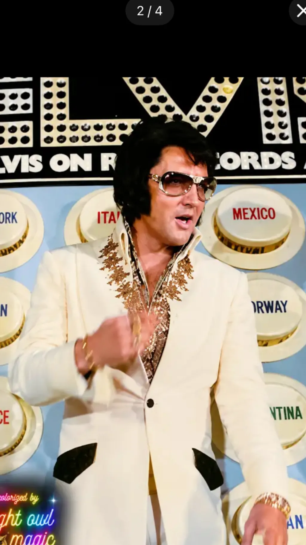 ai character: Elvis  background