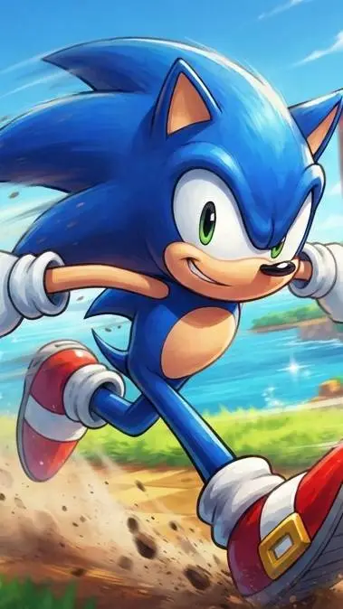 ai character: sonic  background