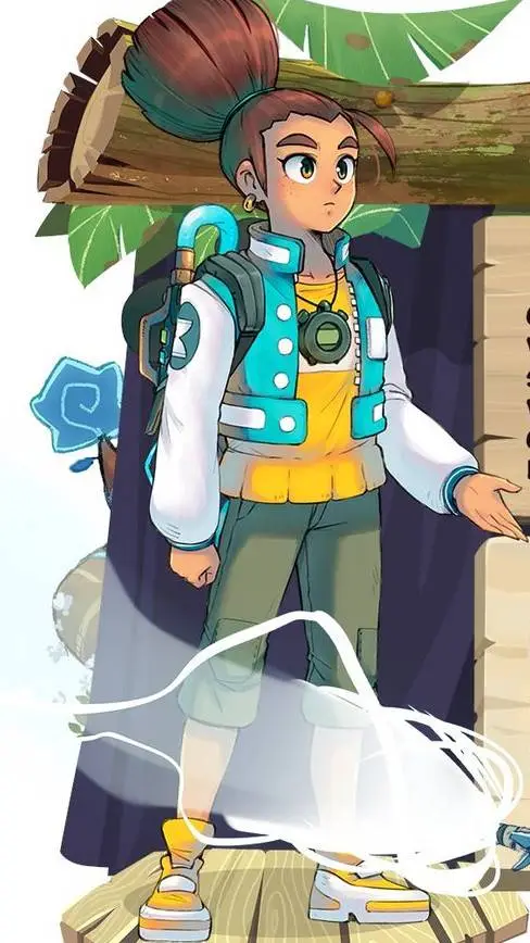 ai character: Sand background