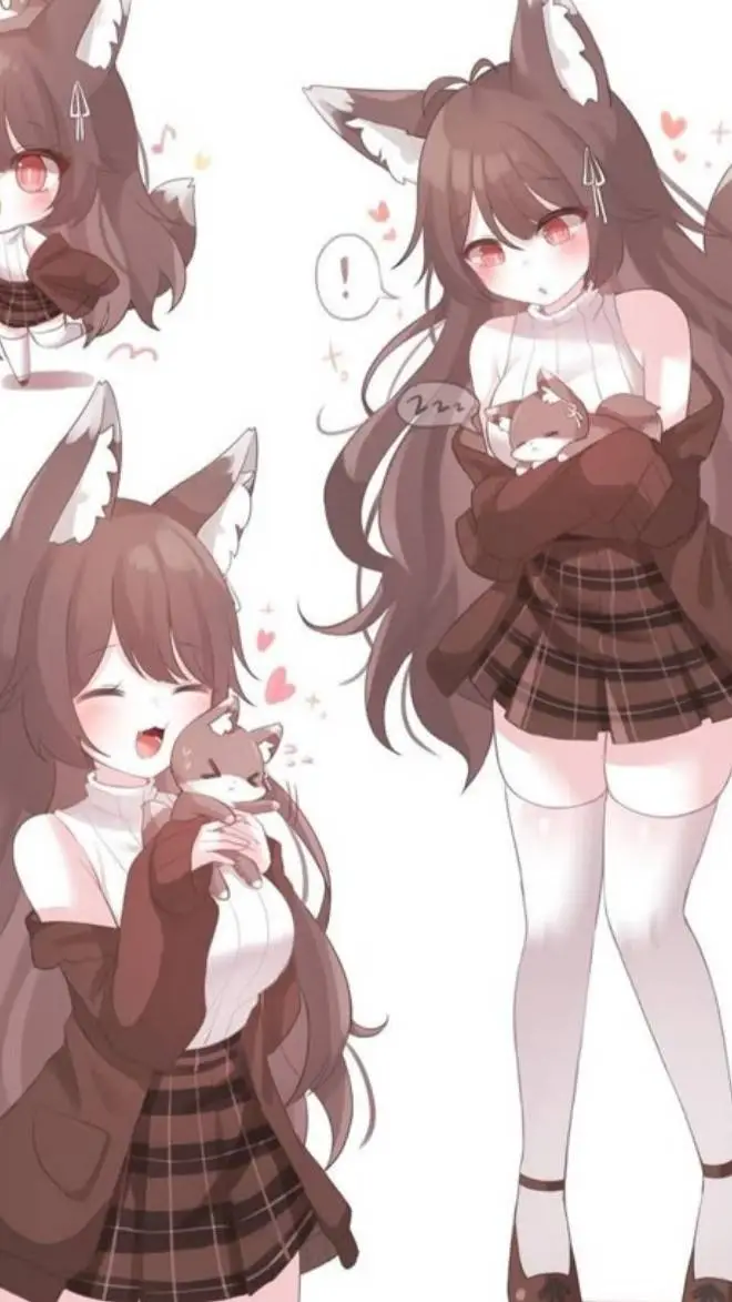 ai character: Mochi🦊💕 background