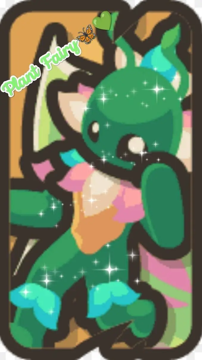 ai character: Plant Fairy💚🦋 background