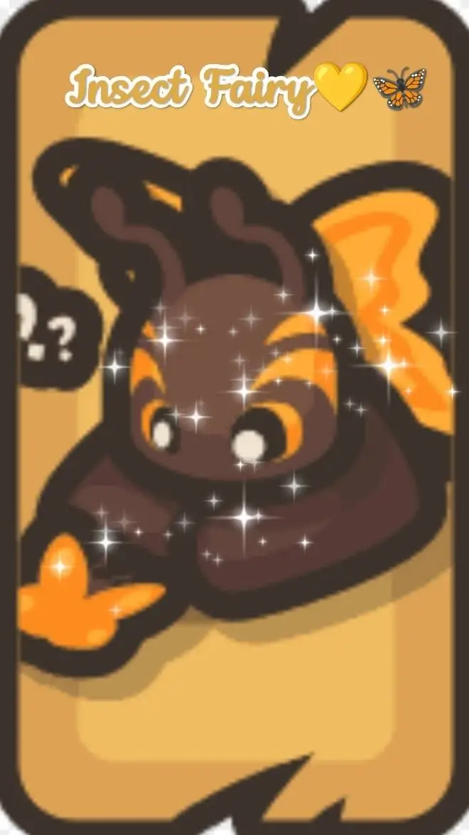 ai character: Insect Fairy🦋🧡 background