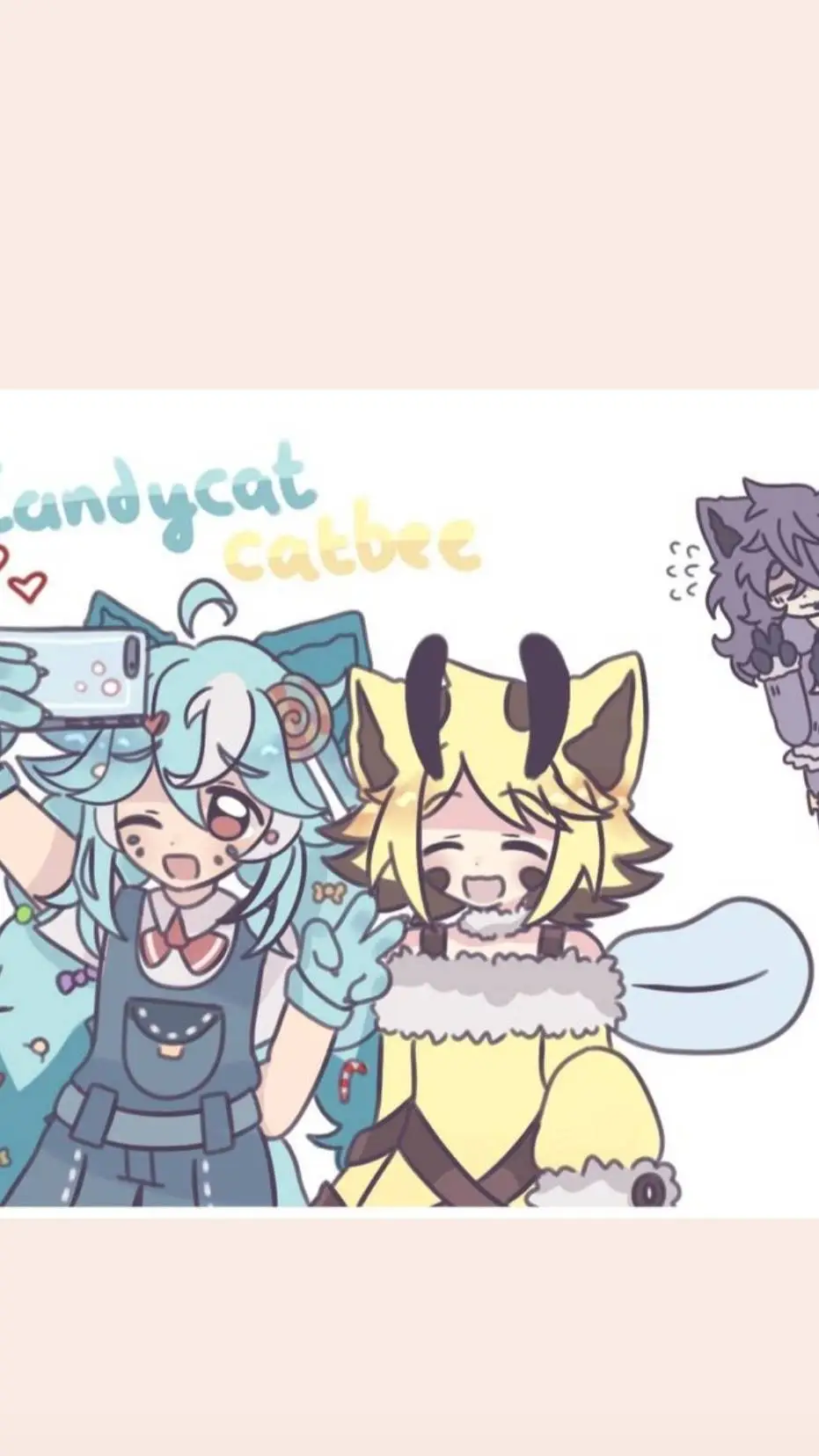 ai character: Candycat&catbee background