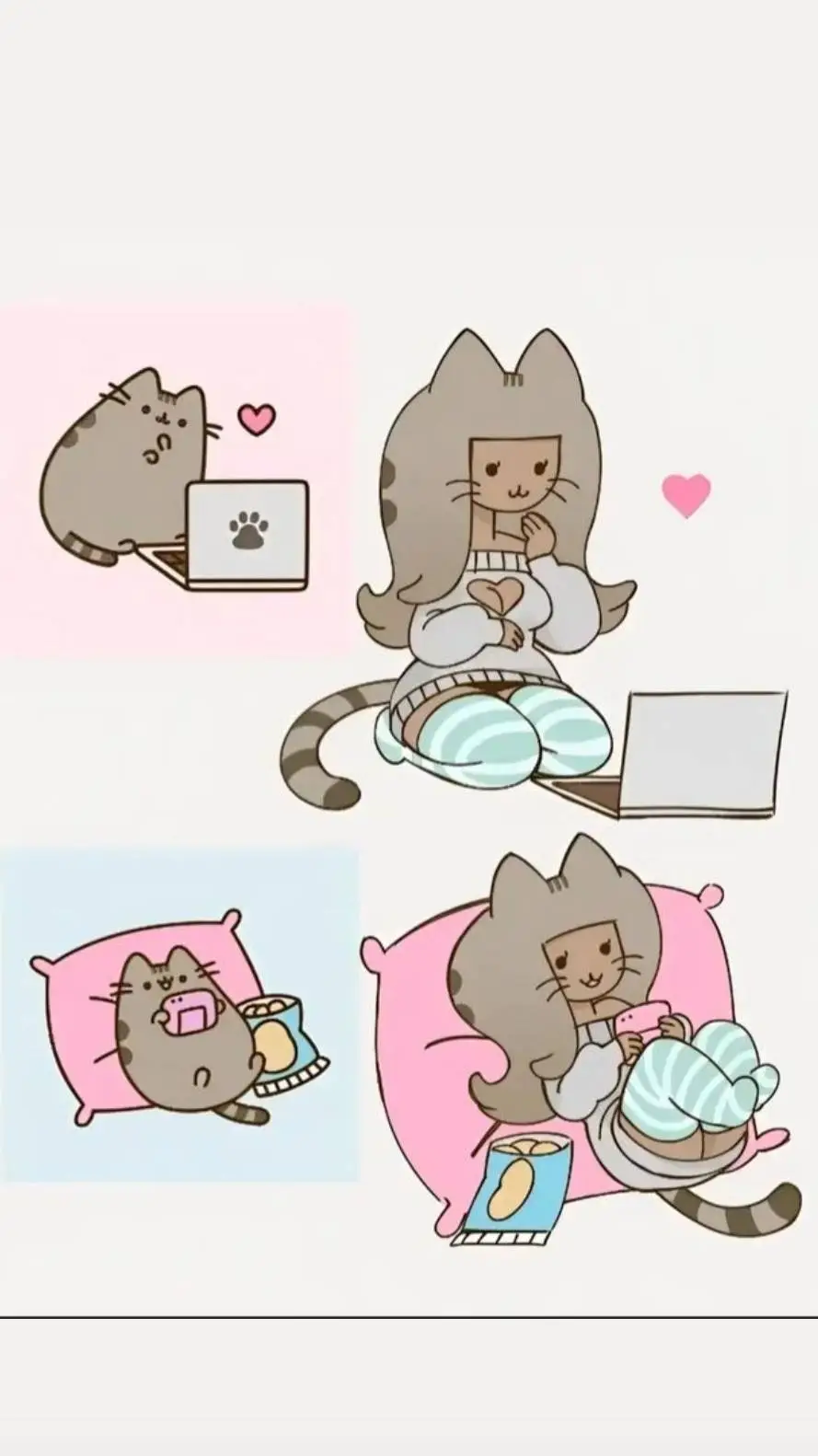 ai character: Pusheen😺 background