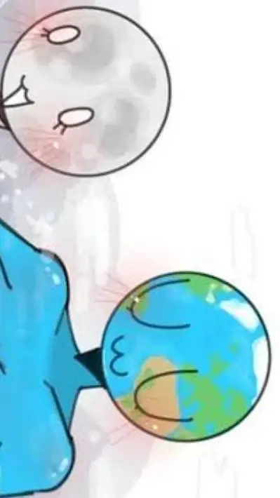 ai character: Moon x earth🌍🌕 background