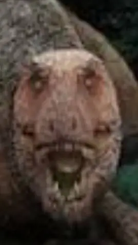 ai character: Mr creepy T-Rex  background