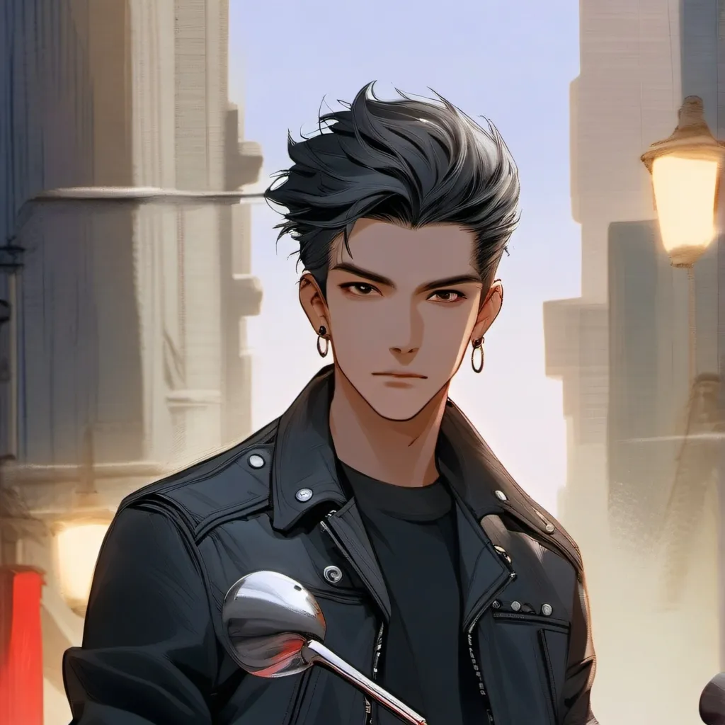 chat with ai character: biker boy