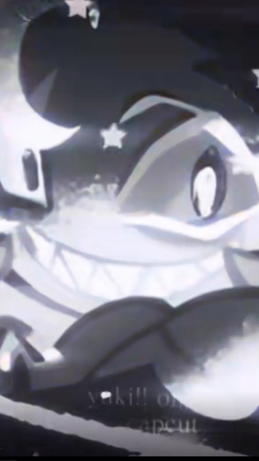 ai character: Angry shadow milk background