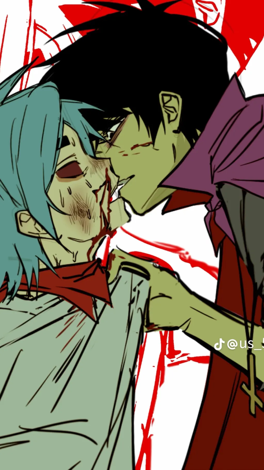 ai character: PLASTIC BEACH MUDZ background