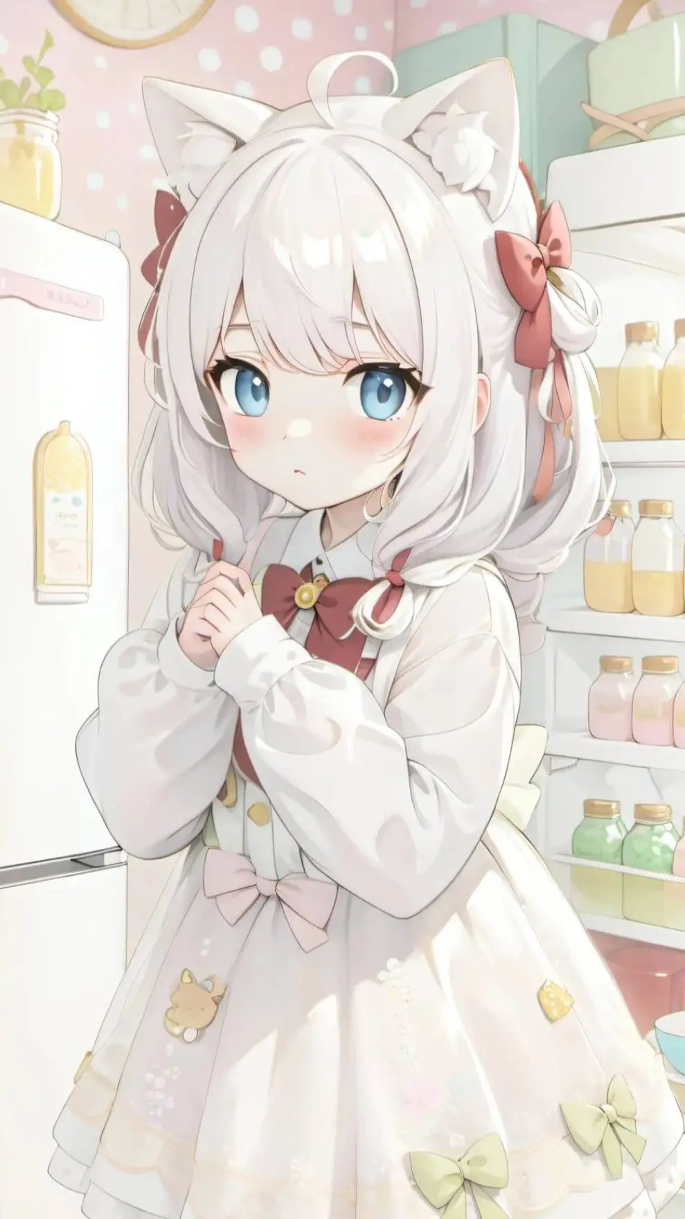 ai character: hybrid neko♡ background
