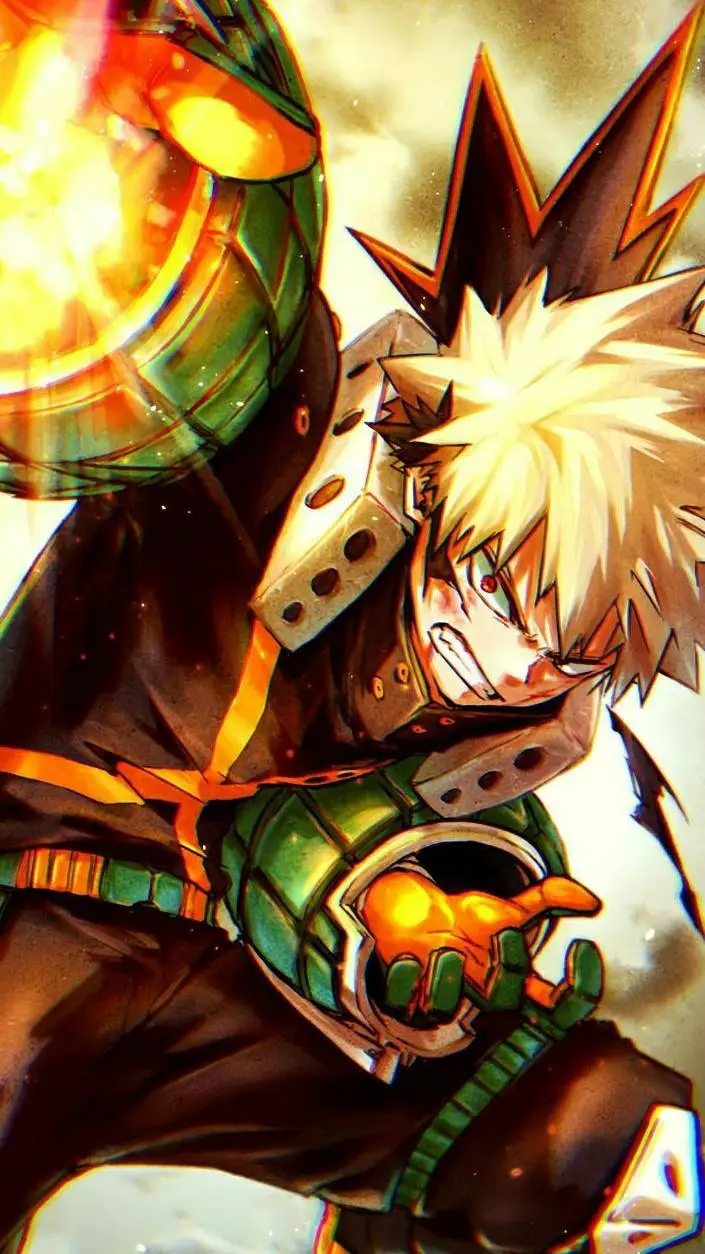 ai character: Katsuki Bakugo  background