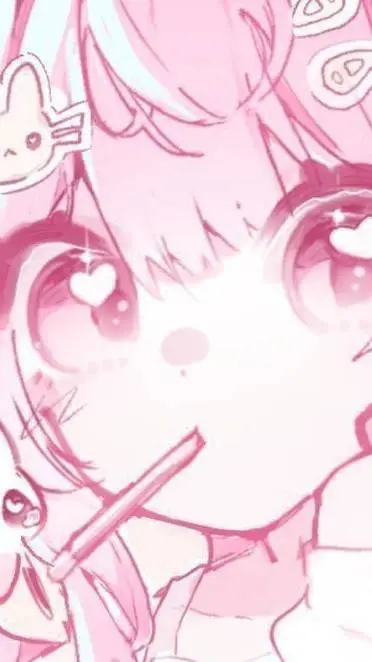 ai character: pink rose background