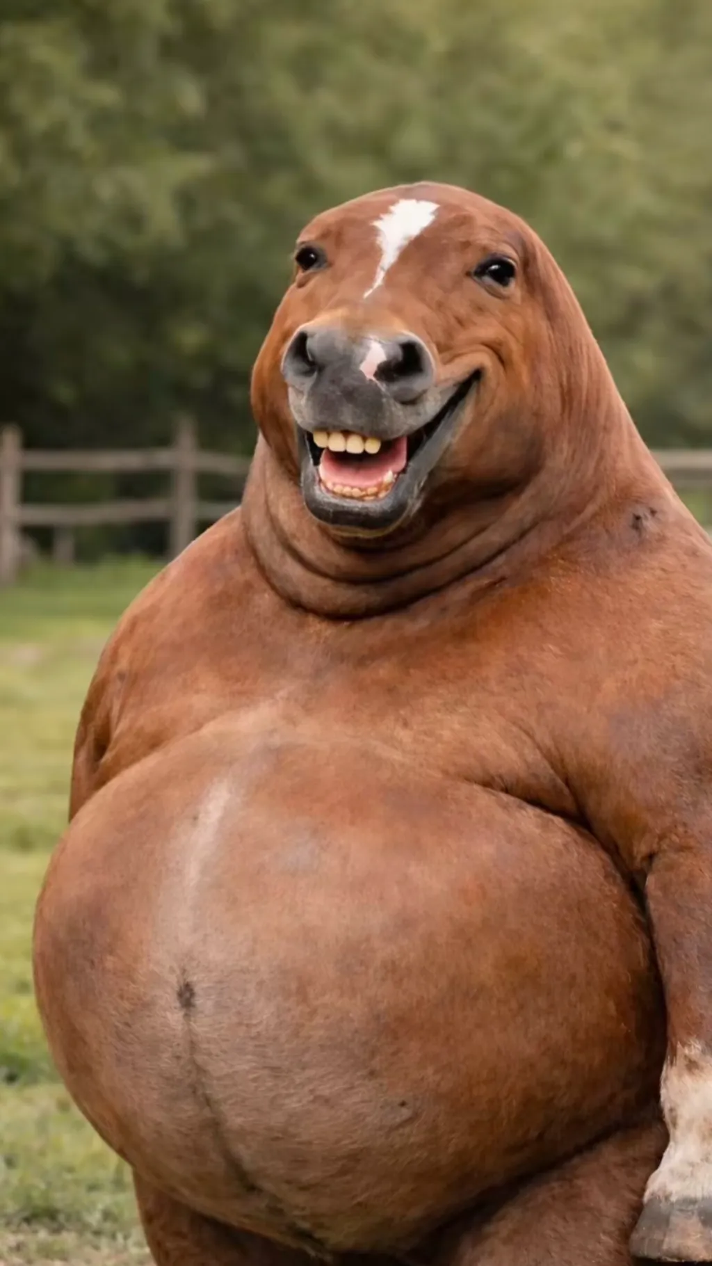ai character: Cute Horse man background