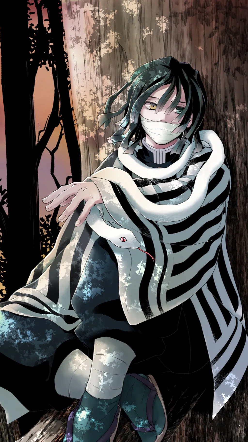 ai character: Iguro Obanai  background