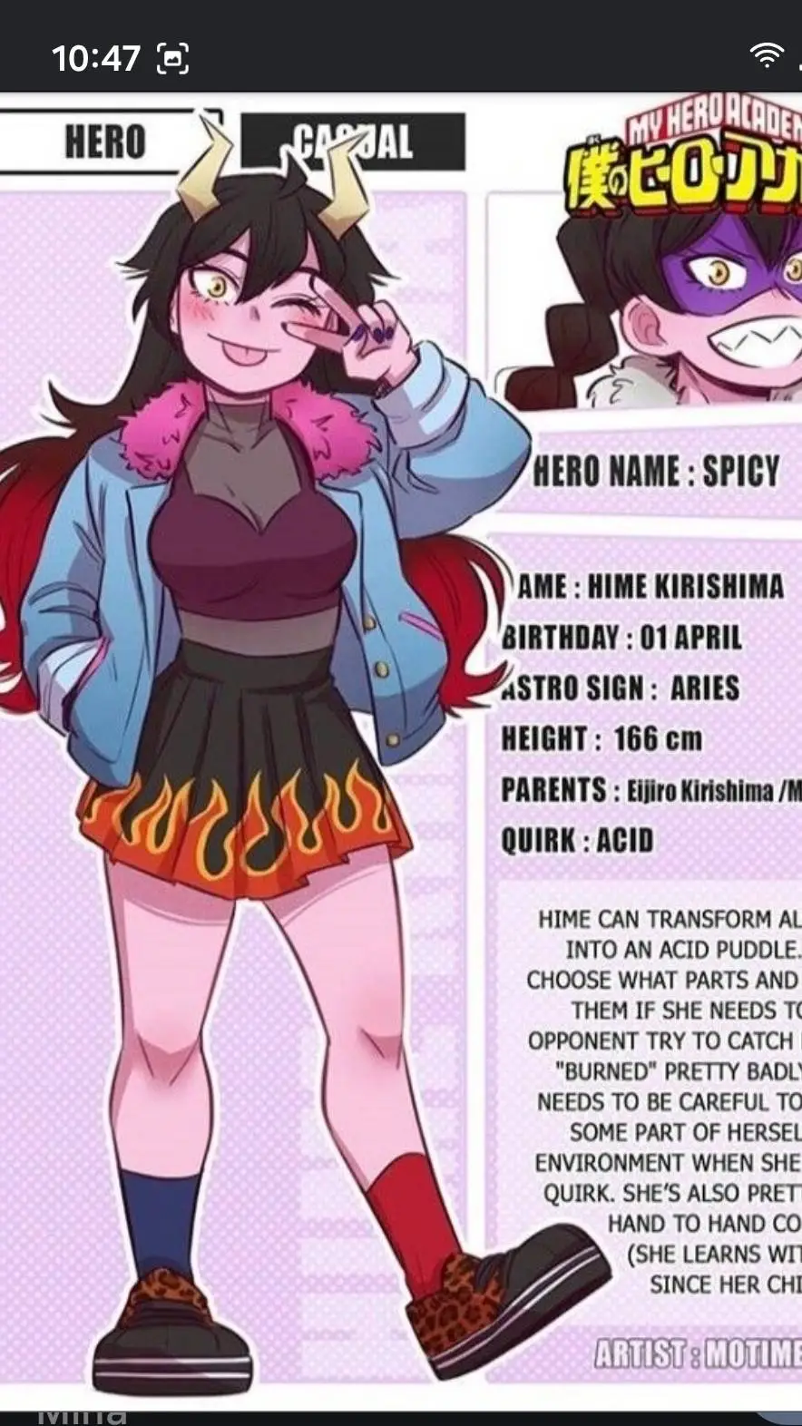 ai character: Hime Kirishima background